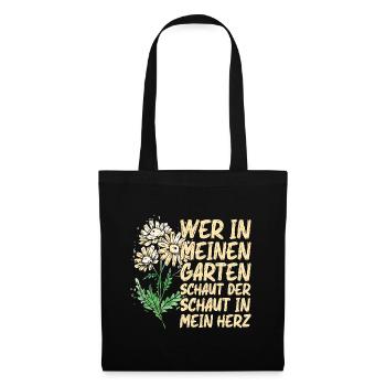 Garten Hobbygärtner Pflanzen Blumen Gärtner - Stoffbeutel - Schwarz - Vorne