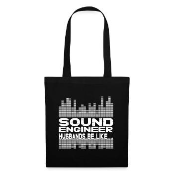 Tontechniker Sound Audio Engineer - Stoffbeutel - Schwarz - Vorne