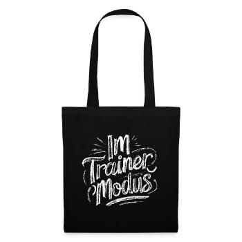 Trainer-Modus Coach Fitness Danke Lustige Frau - Stoffbeutel - Schwarz - Vorne