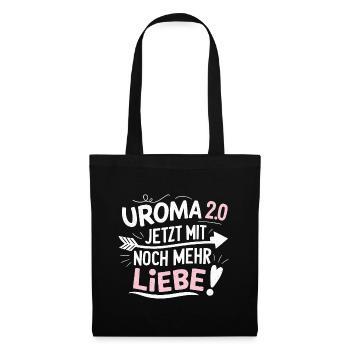 Wieder Uroma 2. Urenkel Mehr Liebe Geburtstag - Stoffbeutel - Schwarz - Vorne