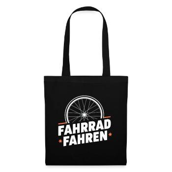 Fahrradfreude Radsport Liebe Radler Geschenk - Stoffbeutel - Schwarz - Vorne
