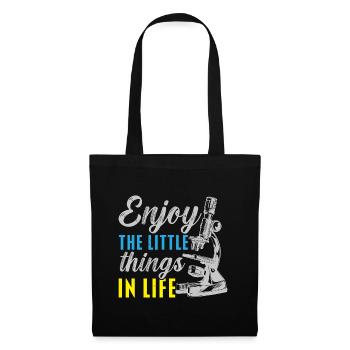 Enjoy the little things in life biologist - Tote Bag - black - Front