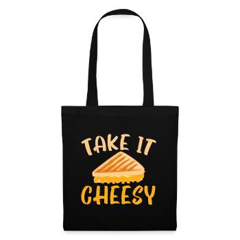 Take it Cheesy Foodie Roasted Grilled Cheese - Tote Bag - black - Front