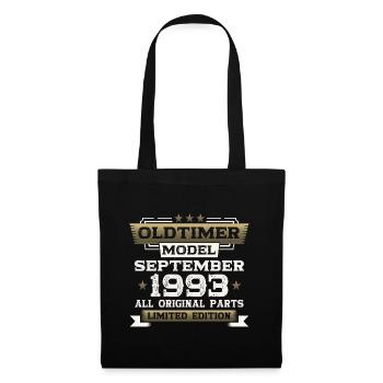 30th birthday classic car September vintage 1993 - Tote Bag - black - Front