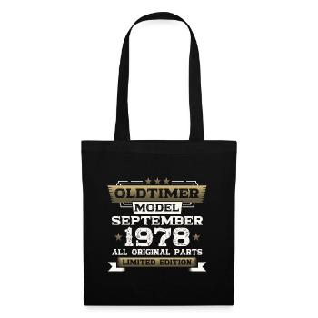 45ème anniversaire voiture classique septembre millésime 1978 - Sac en tissu - noir - Devant