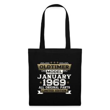 55th birthday classic car January vintage 1969 - Tote Bag - black - Front