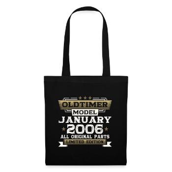 18e anniversaire voiture classique janvier 2006 - Sac en tissu - noir - Devant