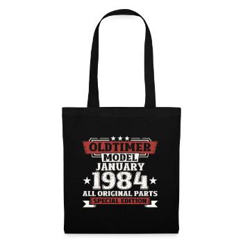 40th Birthday Vintage January Vintage 1984 - Tote Bag - black - Front