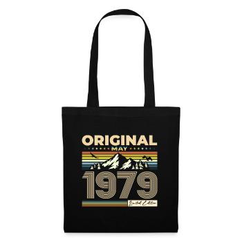Original 1979 Jahrgang 1979 45. Geburtstag 1979 - Stoffbeutel - Schwarz - Vorne