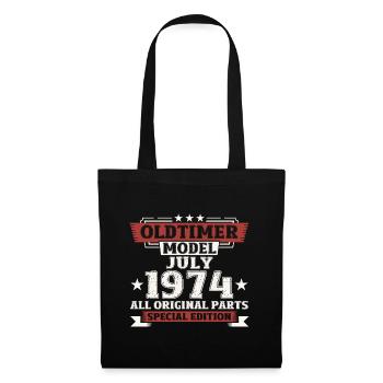 50th Birthday Classic Car July 1974 Vintage 1974 - Tote Bag - black - Front
