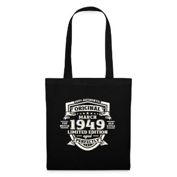 75th birthday Legendary since March Born in 1949 - Tote Bag - black - Front
