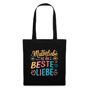 Mutterliebe Beste Mama Muttertag Geburtstag - Stoffbeutel - Schwarz - Vorne