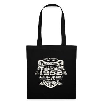 Cadeau original du 70e anniversaire de décembre 1952 - Sac en tissu - noir - Devant
