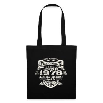 45e anniversaire Juin Millésime 1978 Bouclier original - Sac en tissu - noir - Devant