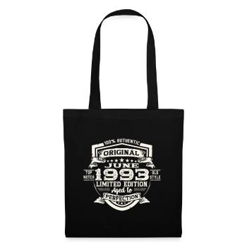 30e anniversaire Juin Millésime 1993 Bouclier original - Sac en tissu - noir - Devant