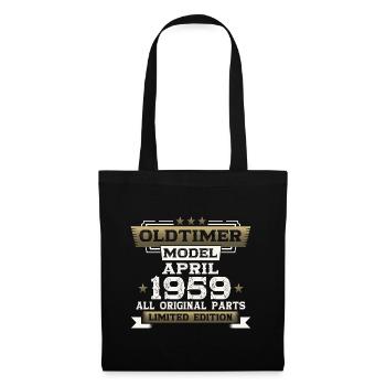 65th Birthday Man Classic Car April Vintage 1959 - Tote Bag - black - Front