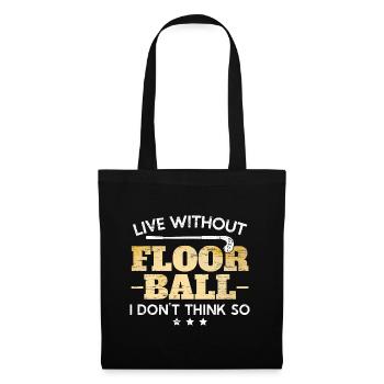 Pas de vie sans floorball floorball - Sac en tissu - noir - Devant