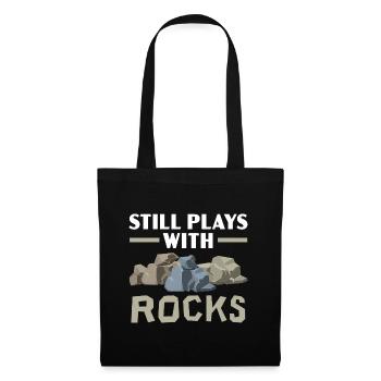 Still playing with rocks, geology, rock gathering - Tote Bag - black - Front