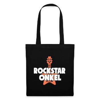 Rocker Onkel Geschenk - Stoffbeutel - Schwarz - Vorne