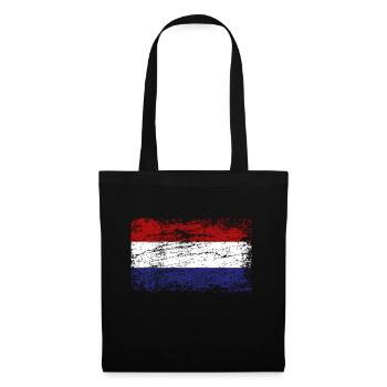 Pays-Bas Pavillon Used Look Amsterdam Vintage - Sac en tissu - noir - Devant