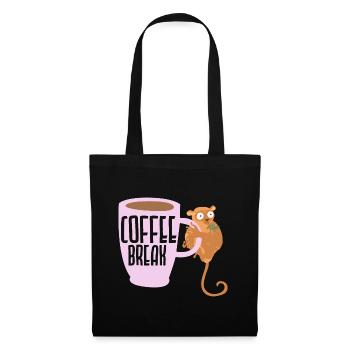 Coffee Break Tarsier Whisperer Caffeine Drinker - Tote Bag - black - Front