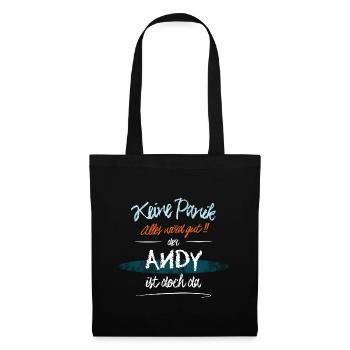 Andy - Keine Panik. Alles wird gut - Stoffbeutel - Schwarz - Vorne