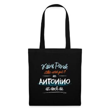 Antonino - Keine Panik. Alles wird gut - Stoffbeutel - Schwarz - Vorne