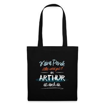 Arthur - Keine Panik. Alles wird gut - Stoffbeutel - Schwarz - Vorne