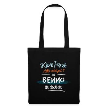 Benno - Keine Panik. Alles wird gut - Stoffbeutel - Schwarz - Vorne