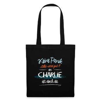 Charlie - Keine Panik. Alles wird gut - Stoffbeutel - Schwarz - Vorne