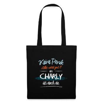 Charly - Keine Panik. Alles wird gut - Stoffbeutel - Schwarz - Vorne