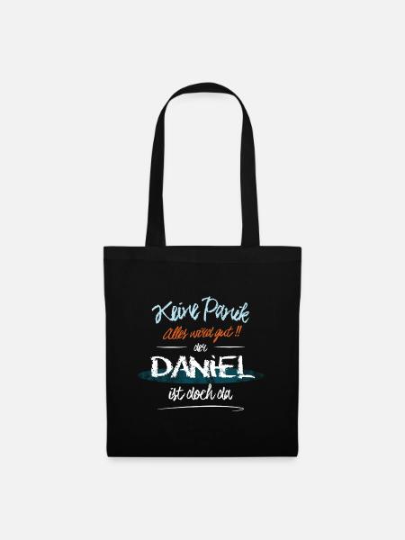 Daniel - Keine Panik. Alles wird gut - Stoffbeutel - Schwarz