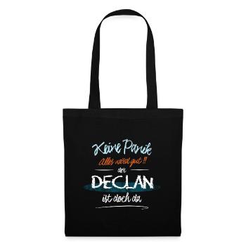 Declan - Keine Panik. Alles wird gut - Stoffbeutel - Schwarz - Vorne
