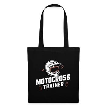Motocross-Trainer Fanartikel Dirtbike Geschenk - Stoffbeutel - Schwarz - Vorne