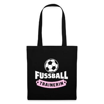 Retro-Coach Fußball Damen Vintage Geschenk - Stoffbeutel - Schwarz - Vorne