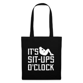 Gym Junkies It ́s Sit-Ups O ́Clock Calisthenics - Tote Bag - black - Front