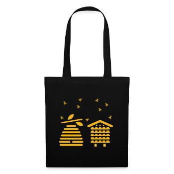 Apiculteur Colonie d’abeilles - Sac en tissu - noir - Devant