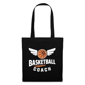 Basketball-Coach - Stoffbeutel - Schwarz - Vorne
