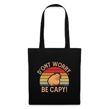 Mach dir keine Sorgen, Be Capy! - Stoffbeutel - Schwarz - Vorne