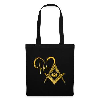 Masonic Freemasonry Fraternal - Stoffbeutel - Schwarz - Vorne