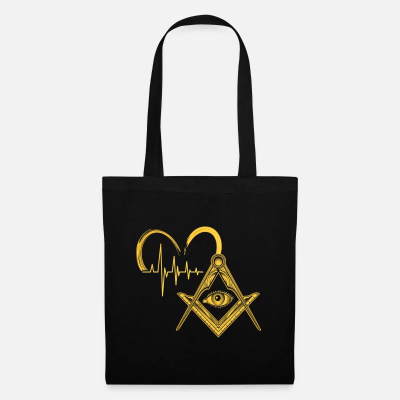 Masonic Freemasonry Fraternal - Stoffbeutel - Schwarz