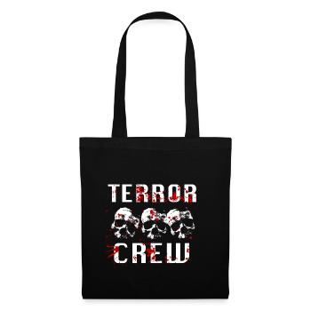 Terror Crew Speedcore Gabber Totenkopf Blut - Stoffbeutel - Schwarz - Vorne