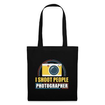 Photography Camera Lens I Shoot - Stoffbeutel - Schwarz - Vorne