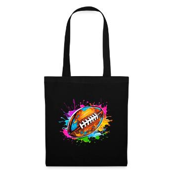 American Football bunt - Stoffbeutel - Schwarz - Vorne