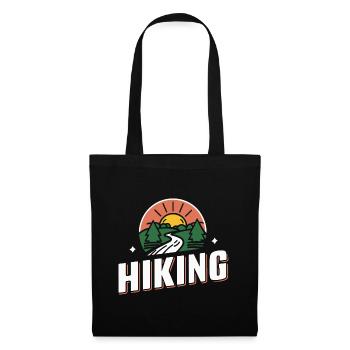 Hiking-Liebe Wandern Natur Abenteuer Geschenk - Stoffbeutel - Schwarz - Vorne