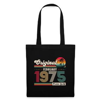 50th Birthday Gift Husband Original February 1975 - Tote Bag - black - Front
