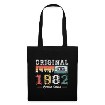 41ème Anniversaire Homme Vintage 1982 Cassette Vintage - Sac en tissu - noir - Devant