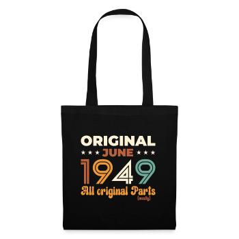 Original June 1949 Vintage 1949 Birthday 1949 - Tote Bag - black - Front
