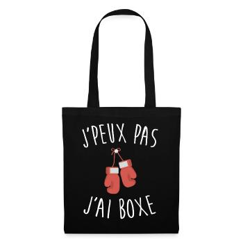 J'peux pas j'ai boxe - Sac en tissu - noir - Devant