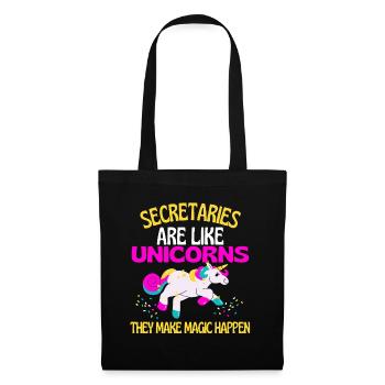 Secrétaires de licorne, Secrétaire magique Licorne - Sac en tissu - noir - Devant